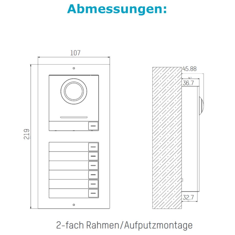 3 Familienhaus LAN IP Video Türsprechanlage IP65, 170° HD Kamera, Edelstahl Anthrazit, 3x4,3'' Touchscreen Monitore – Bild 5
