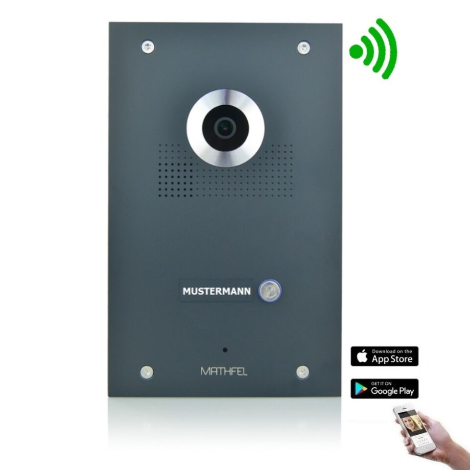 Funk IP Video Türsprechanlage für 1-Familienhaus WLAN Monitor, Touchscreen HD 170 Grad - Außenstation in Anthrazit – Bild 4