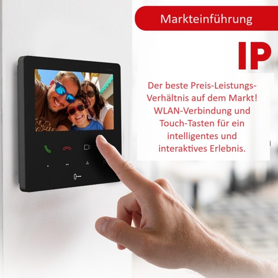 2 Familienhaus LAN IP Video Türsprechanlage, Full HD-Kamera 170 Grad - Außenstation Anthrazit, Unterputz Montage – Bild 6