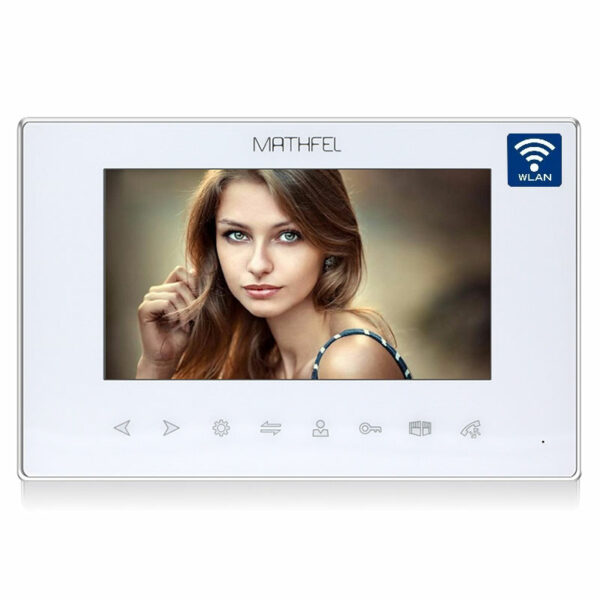 4 Draht 7 Zoll Monitor Touchscreen in Weiß mit WLAN Schnittstelle als Erweiterung
