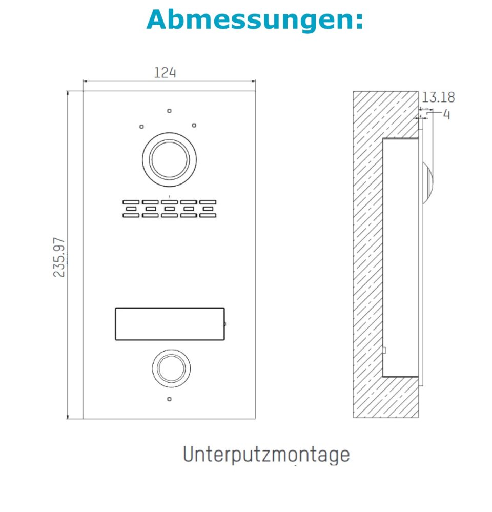 IP Video Türsprechanlage 1-Familienhaus in Anthrazit mit einer personalisierten Gravur für Unterputz oder Aufputz Montage – Bild 5
