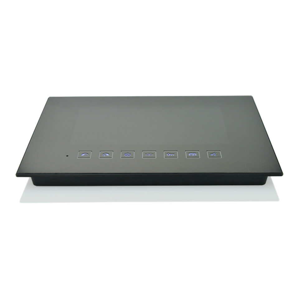 4 Draht Videotürsprechanlage mit Fingerprint, 170° Weitwinkel-Fischaugen-Kamera in Anthrazit und 7“ Monitor optional mit WLAN und personalisierter Gravur – Bild 3