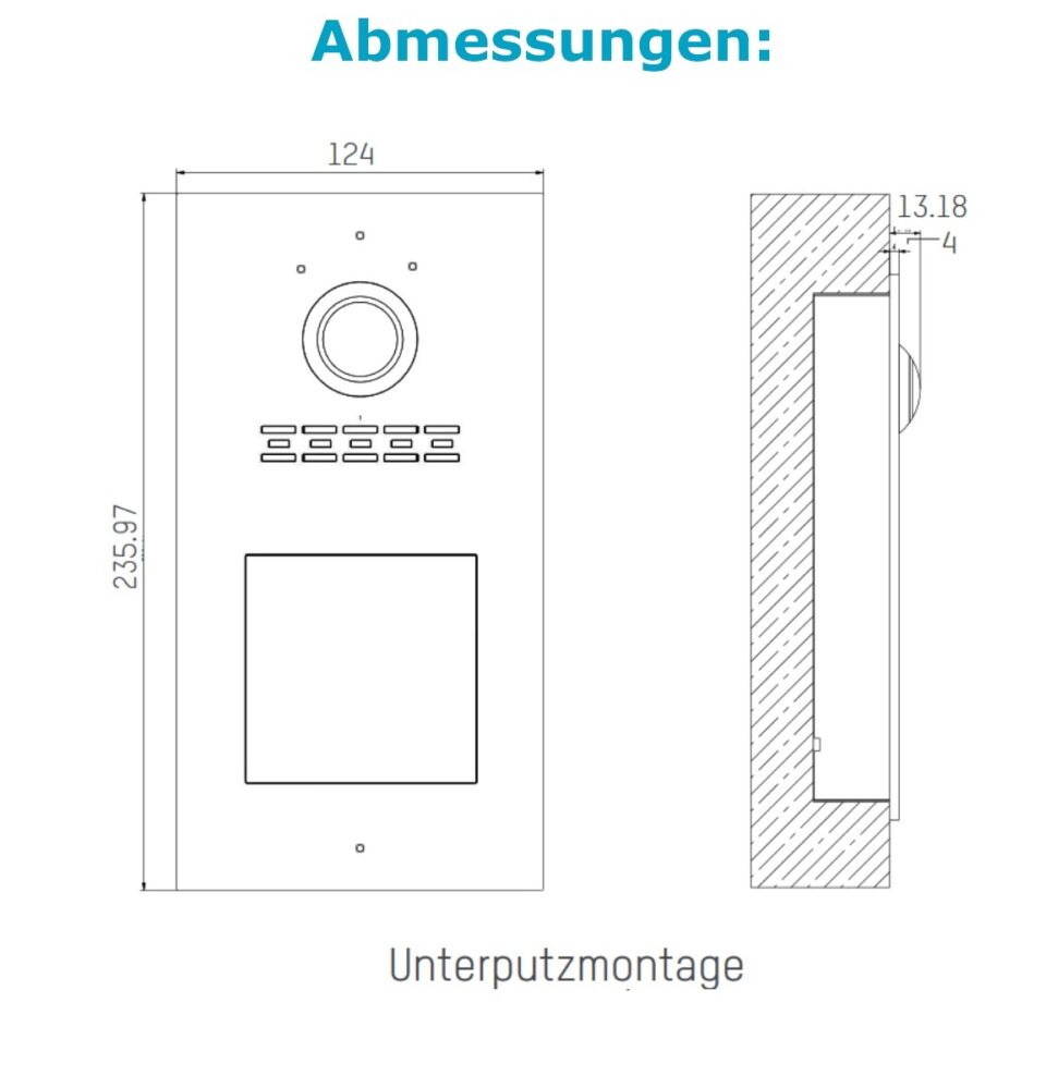 Mehrfamilienhaus LAN POE Türsprechanlage mit digitalem Display WLAN RFID+Code 170°Kamera Full HD Bildauflösung – Bild 3